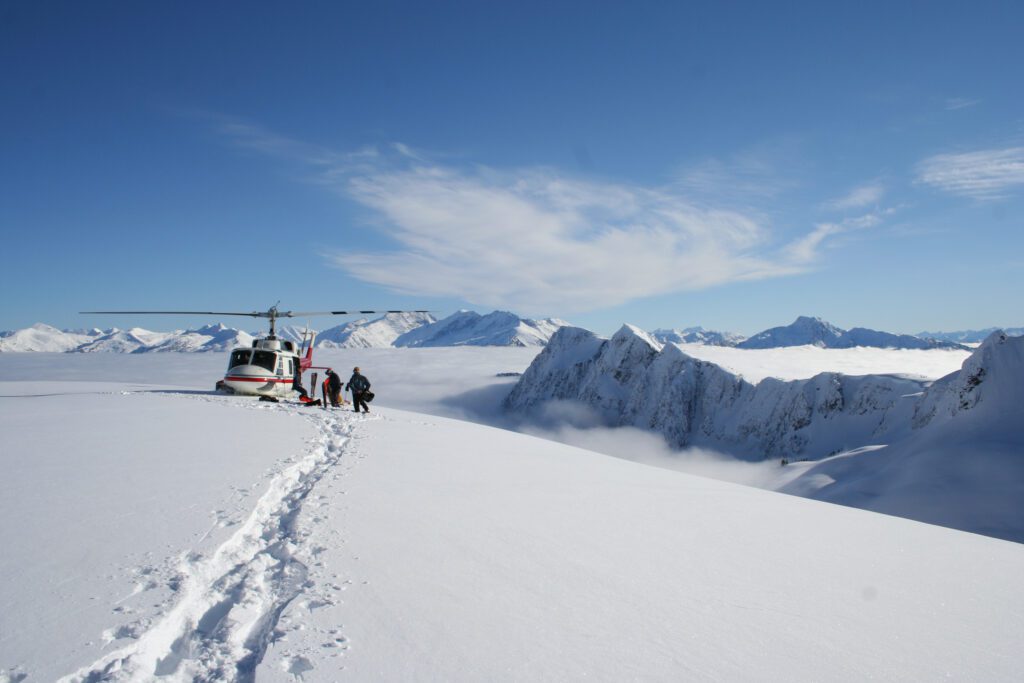 Heli skiing